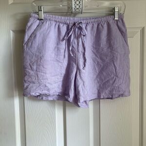H&M Light Purple Linen Shorts
